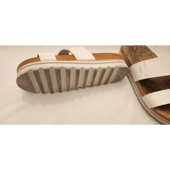 Slightly Used - REEF - Cork and Platform Sandals - White - Size 9 - Picture 2 of 2